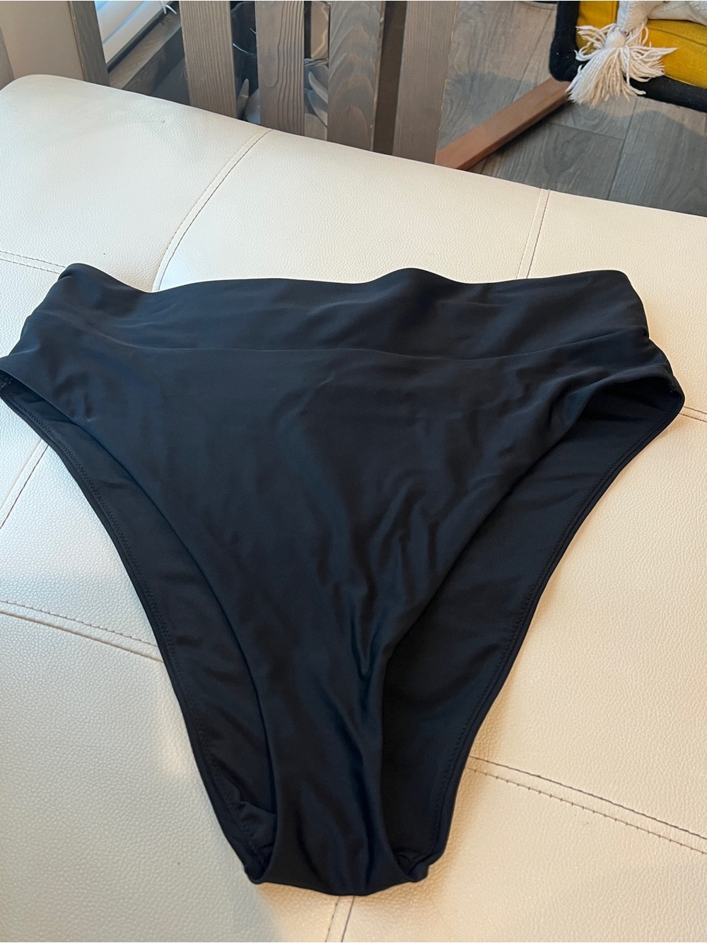 Aerie High Cut Cheeky Bikini Bottom - Black